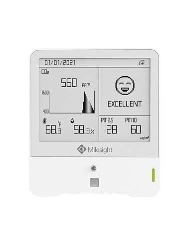 Milesight Sensor de premium AM307-868M LoRaWAN® para monitoreo de la calidad del aire interior y el ambiente